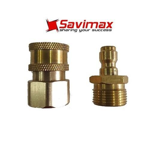 Bộ khớp nối nhanh đầu vào máy xịt rửa, máy rửa xe áp lực cao, máy rửa xe gia đình ren 22mm
