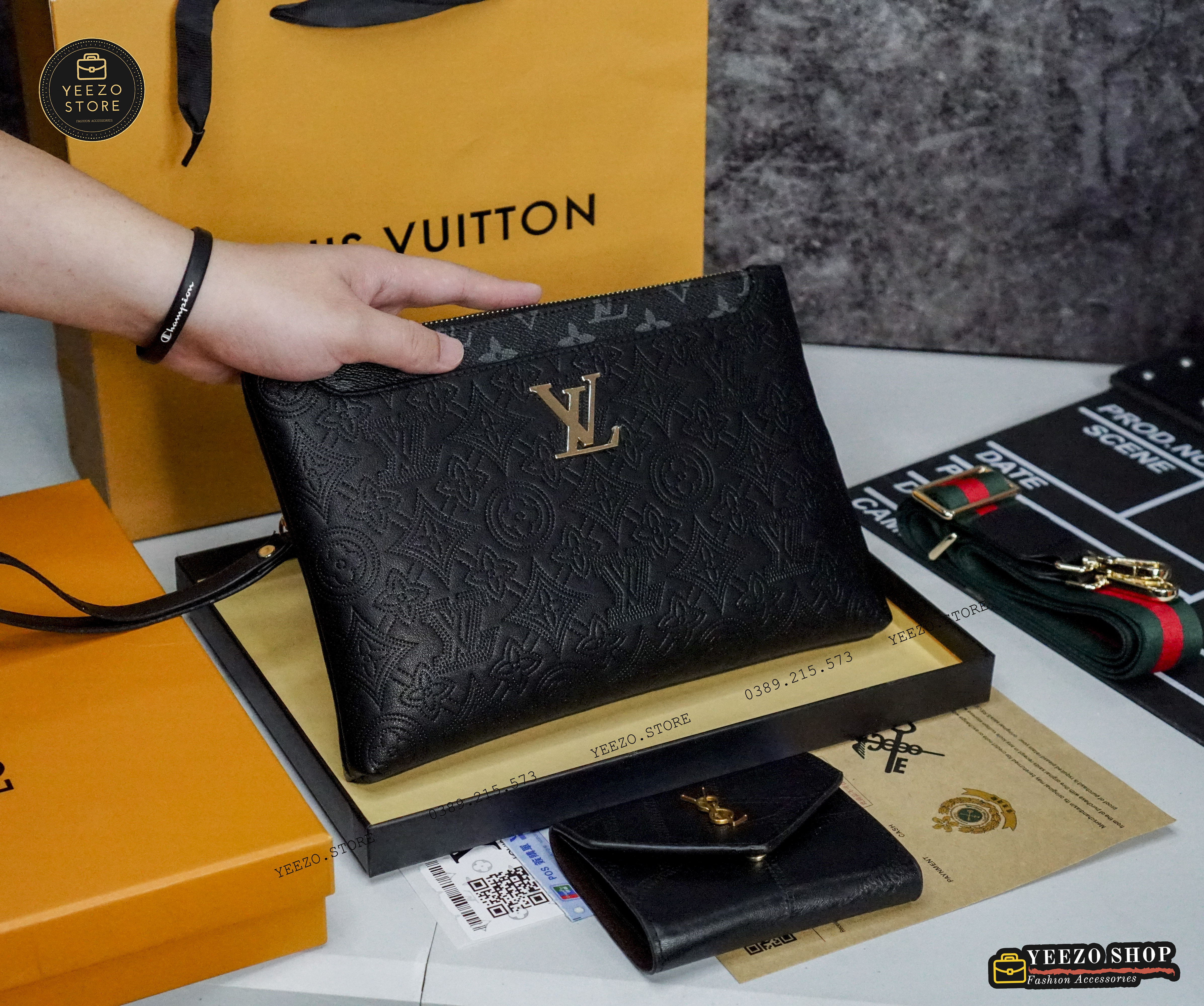 Clutch Cầm Tay Dự Tiệc L.V Cao Cấp - YEEZO.STORE - Ví Cầm Tay Nam Nữ Cao Cấp Sang Trọng
