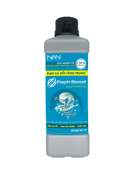 Đạm cá hồi thuỷ phân tăng trọng PEPTIBOOST - kích thích tôm cá ham ăn ăn nhiều tăng trọng nhanh -1KG