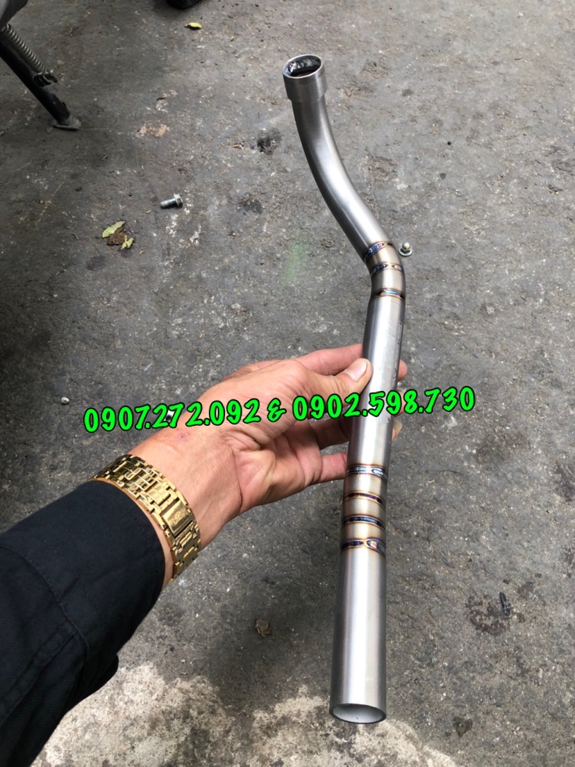 Cổ pô titan xịn gắn pô zin cho Sirius