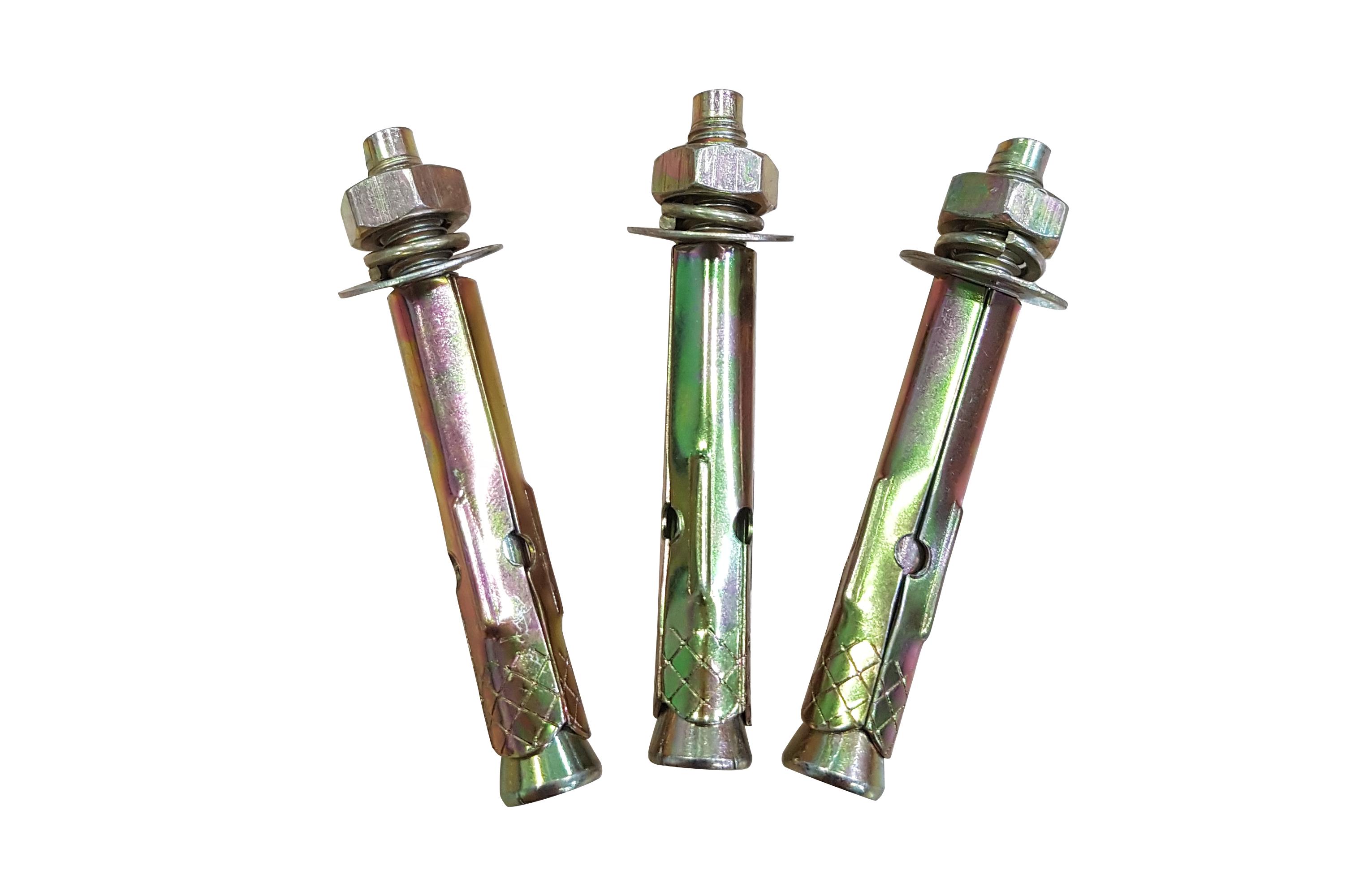 50 Bộ Tắc Kê nở ống lỗ, Xi 7 màu ren M6x50