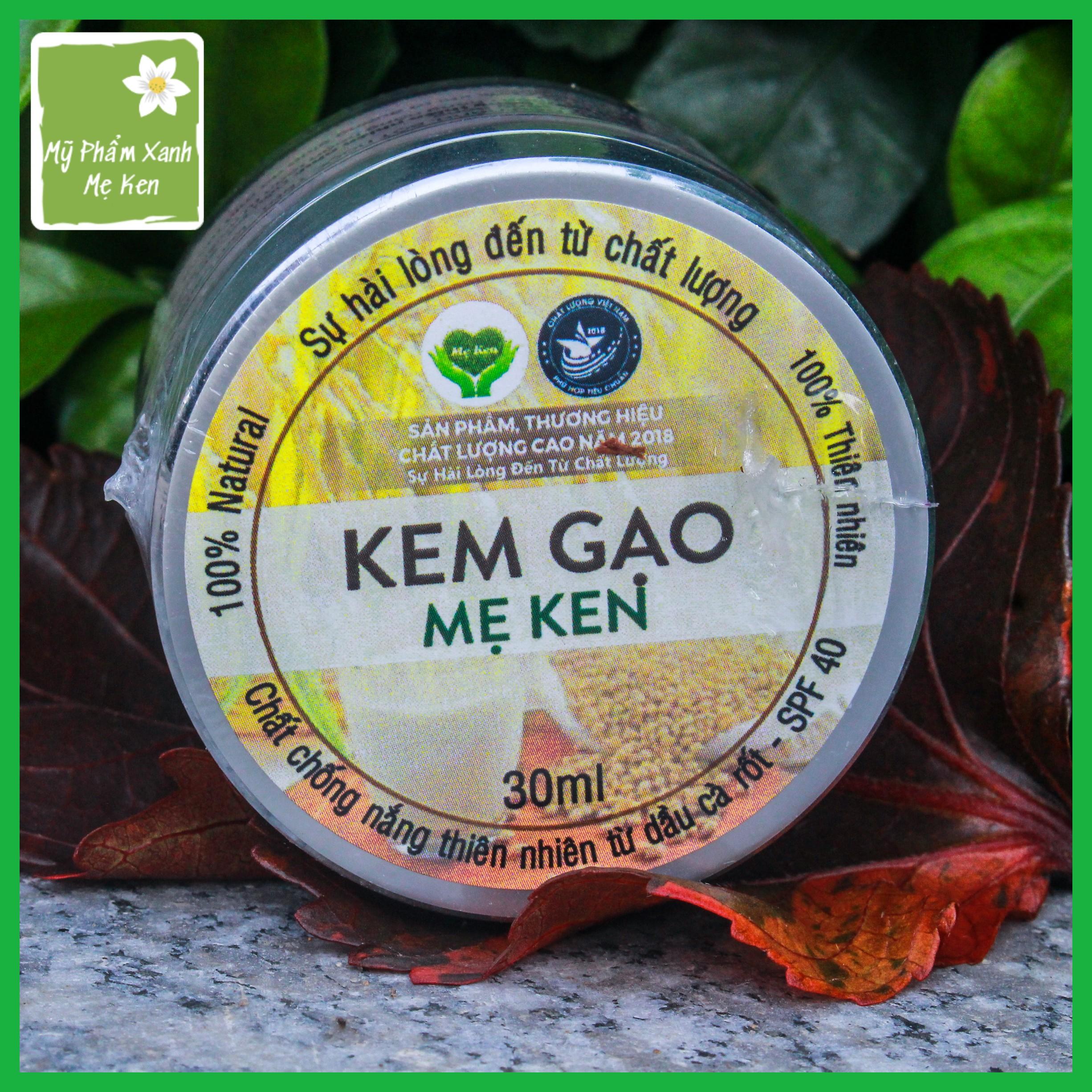 Kem gạo Mẹ Ken Làm kem nền  trang điểm, kem chống nắng chỉ số SPF 40, dưỡng trắng da, giúp che khuyết điểm nhẹ, chống lão hóa da – 30ml