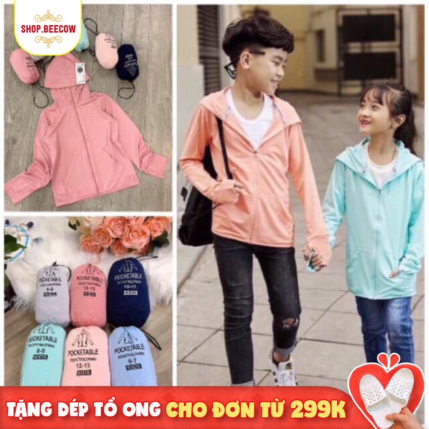 [HOT TREND] LOẠI 1-ÁO KHOÁC LƯỚI THÔNG HƠI MẪU UNISEX POC-KET CHO BÉ TRAI VÀ GÁI 10-18KG SHOPBEECOW