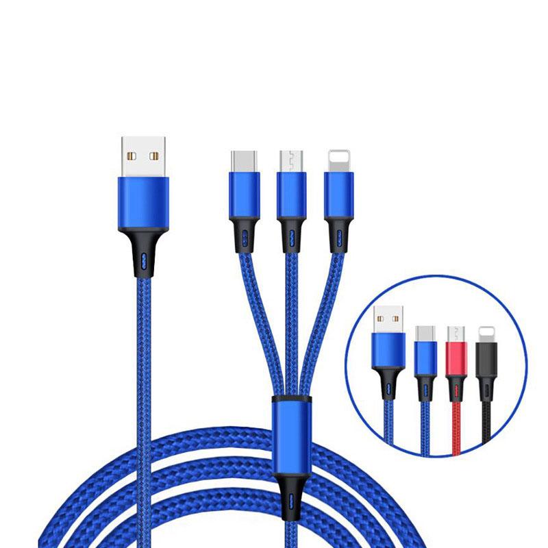 Cáp sạc 3 đầu, Cuc sac dien thoai asus gia bao nhieu, May sac khong vao pin - Bộ Cáp Sạc 3 Đầu Tích Hợp Và Hỗ Trợ Cho Nhiều Loại Điện Thoại
