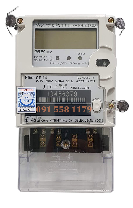 [HCM]Công Tơ Điện Tử 1 Pha 3 biểu giá đo đếm 2 chiều giao/nhận. Có KIỂM ĐỊNH