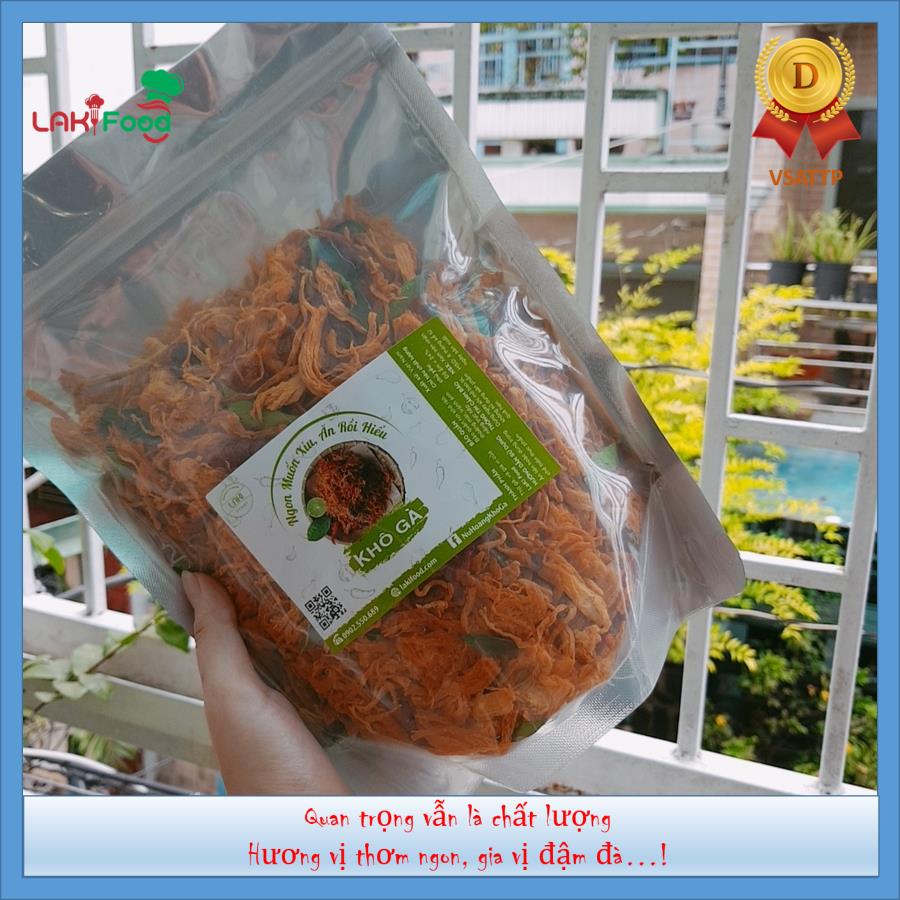 Khô gà Laki Bơ tỏi - Túi Zip 500g