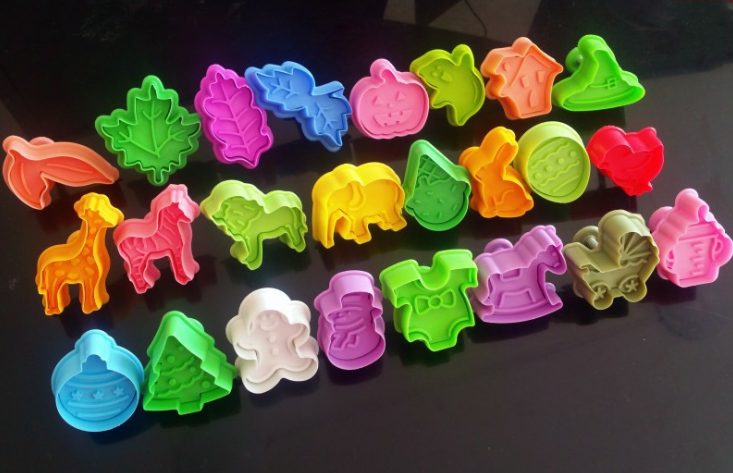 Khuôn nhấn bánh quy cookie lò xo 3D nhiều chủ đề - Set 24 khuôn