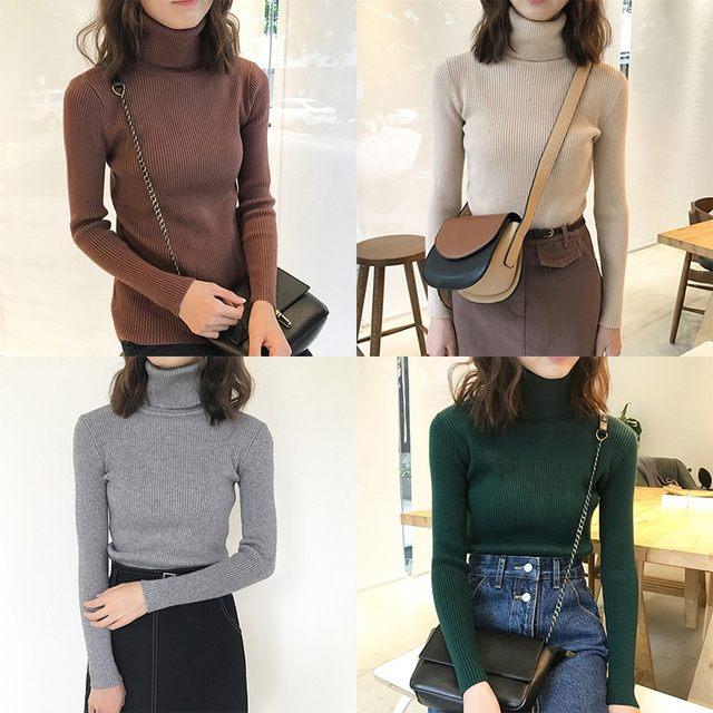 Áo len tăm cổ lọ