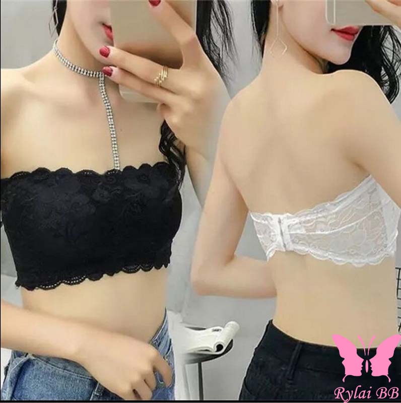 Áo bra quây ren hoa không dây đệm mỏng chống tụt hở vai sexy