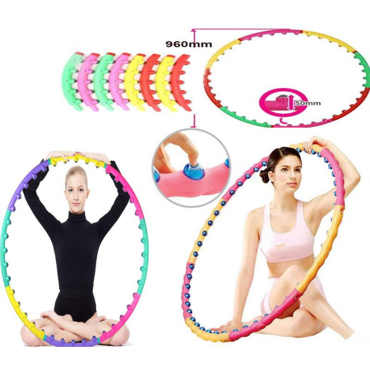 Vong lắc eo gia re Vòng lắc giảm eo Massage Hoop cao cấp Vòng lắc eo giảm cân hiệu quả với các hạt hoạt tính massage đánh tan mỡ bụng