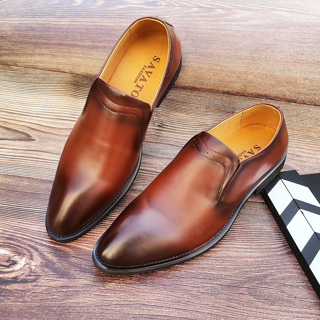 Giày Lười Nam Da Bò Thật / Giày Mọi Nam Da Bò, Giày Da Nam Cao Cấp, Bảo hành 12 tháng