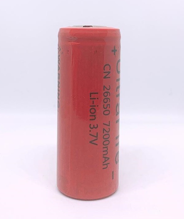 Pin sạc cao cấp dung lượng cao 26650 - 3.7V - 7200mAh làm pin máy khoan, sạc dự phòng