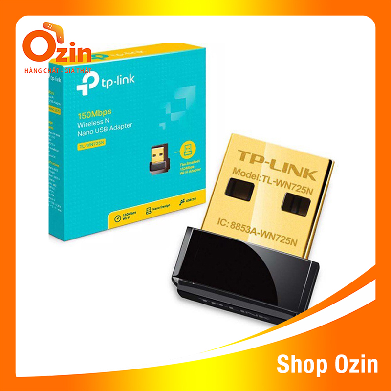 USB thu wifi Wi-Fi TP-Link - TL-WN725N Chuẩn N 150Mbps usb wifi tp link 725n tplink 725N usb wifi 725N 725N LLD [ Shop Ozin - Máy tính Ozin ]