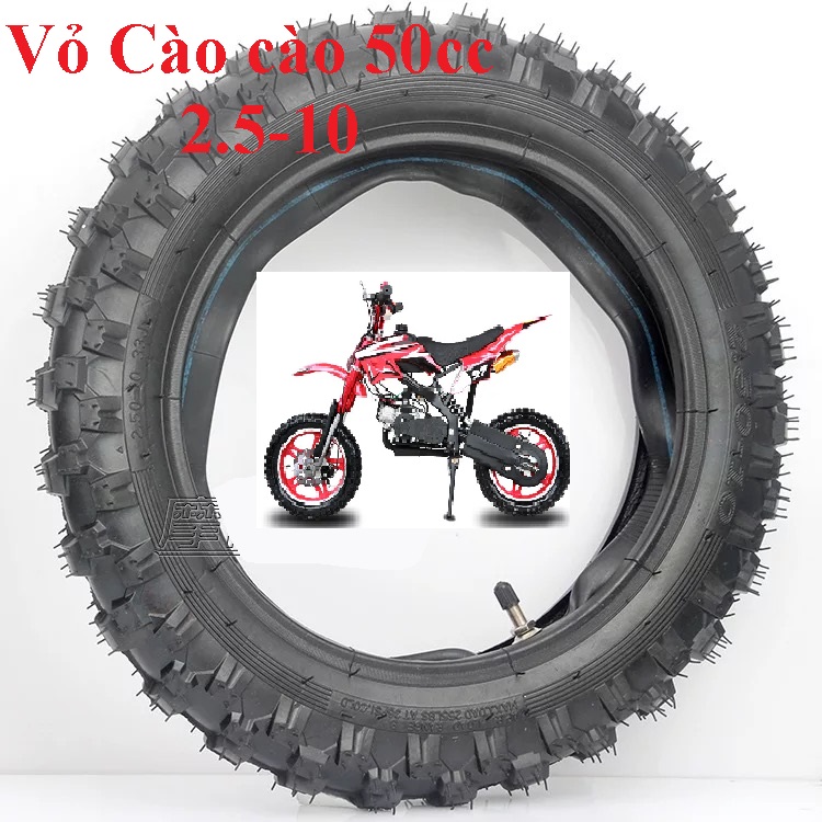 Vỏ Và Ruột Xe Cào Cào ini 50cc 2.50-10