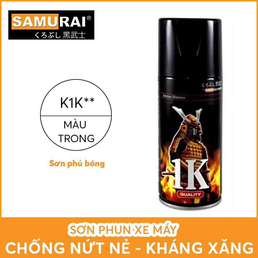Chai sơn xịt Samurai phủ bóng trong K1K**
