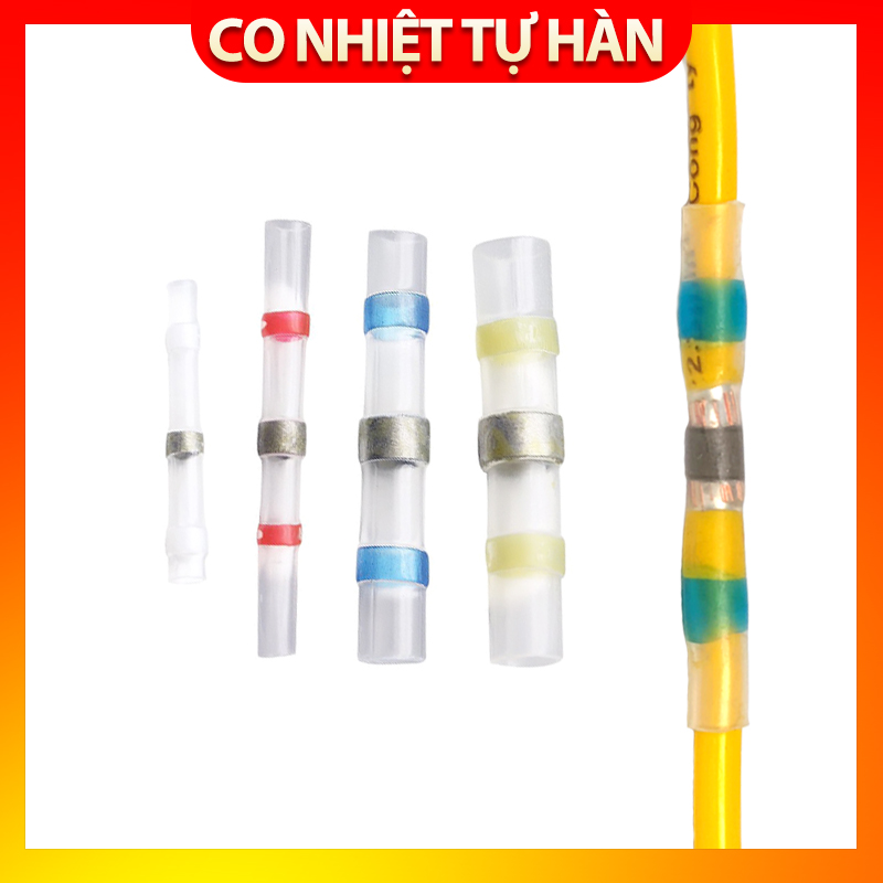 Combo 100 chiếc cút nối dây điện tự hàn co nhiệt cho dây điện các cỡ
