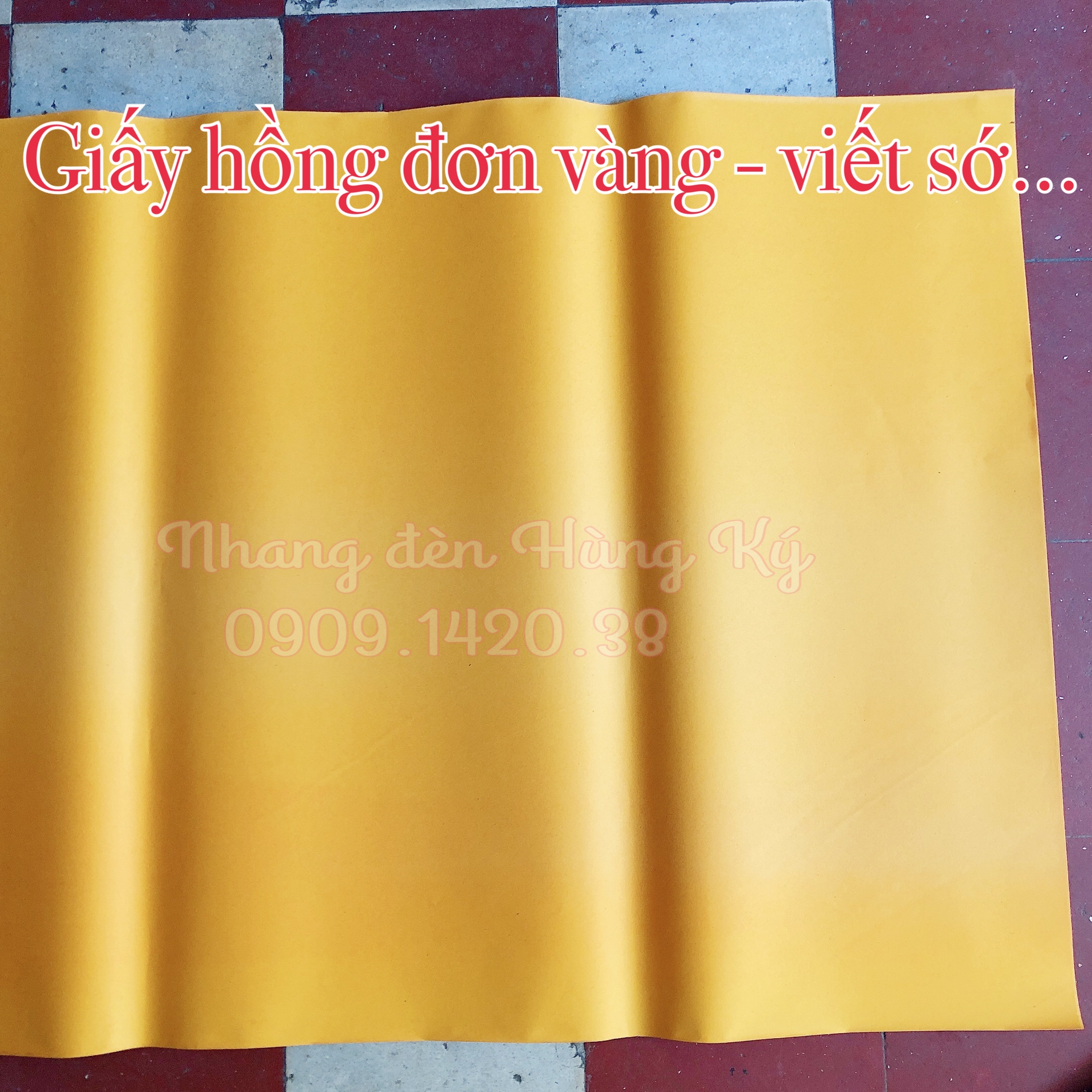 { 10 tờ} Giấy hồng đơn vàng dùng để viết sớ