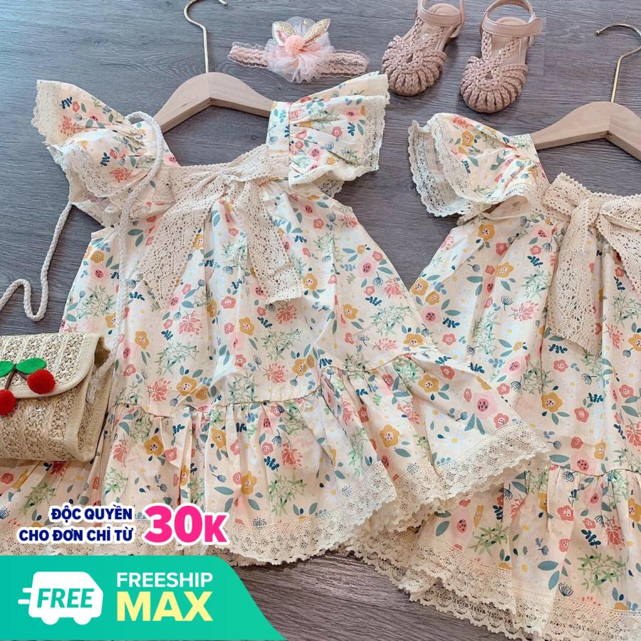 [Hàng mới về]  Váy cánh tiên nơ ren cho bé - VBG-NơRen