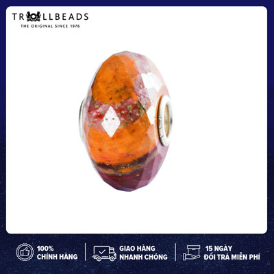 Trollbeads đá quý tự nhiên brown/yellow chalcedony tstbe-20018