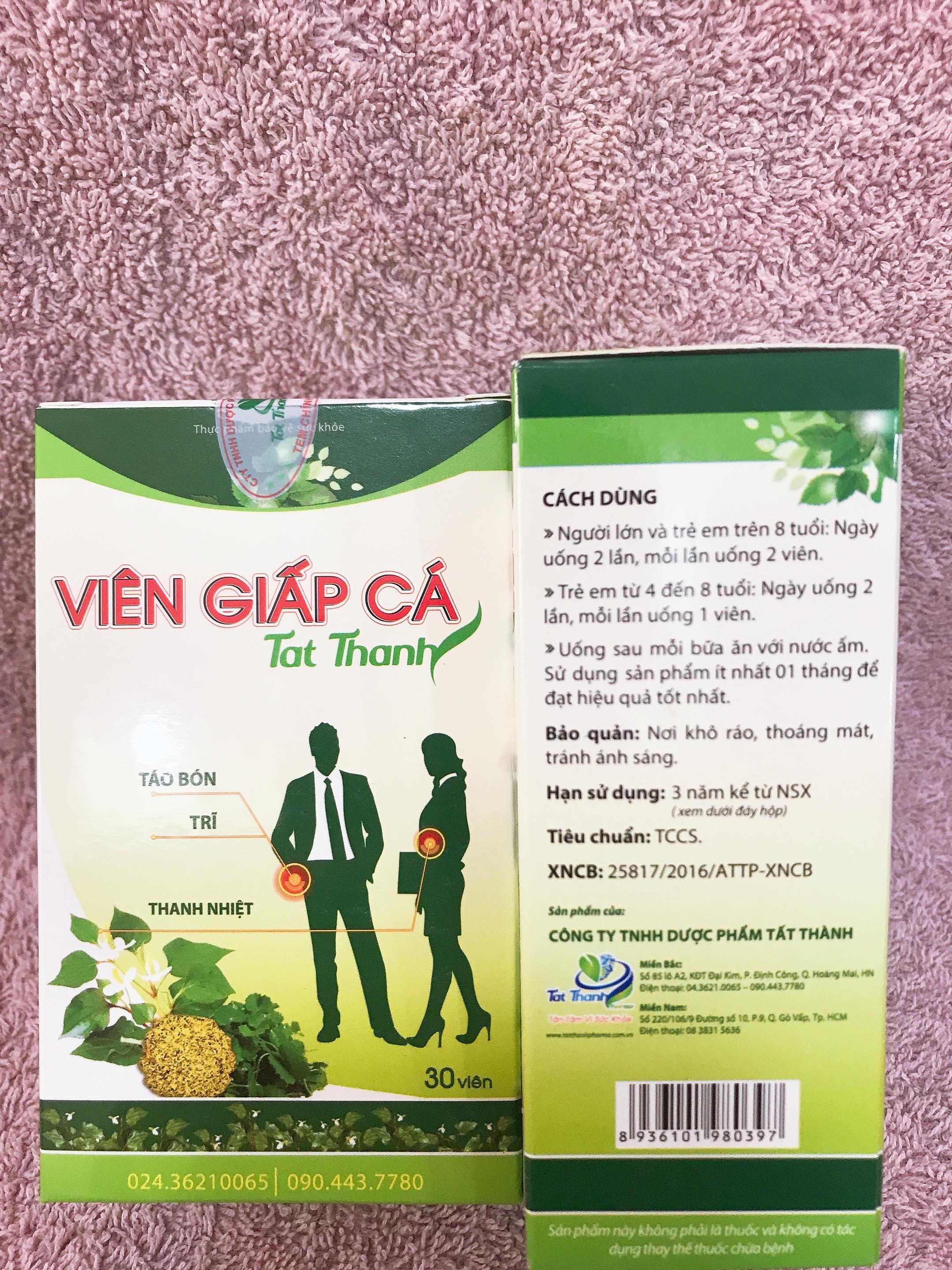 Viên Giấp cá - Trĩ - Táo bón - Suy tĩnh mạch