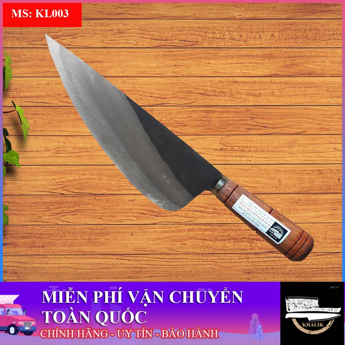 Dao bầu cán gỗ lim, dao bầu nhọn to, dao lọc loại to nhà bếp Đa Sỹ, dao nhíp xe - dao Đa Sỹ -Khánh Linh  - KLL003