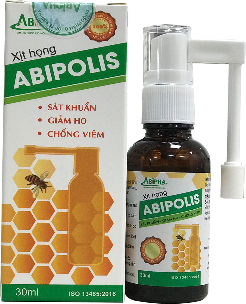 [HCM]Xịt họng ABIPOLIS - Sát khuẩn giảm ho Chống viêm
