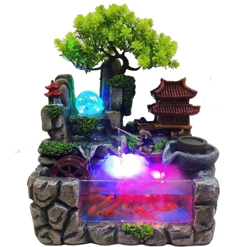 Thác nước phong thủy+tặng tạo khói