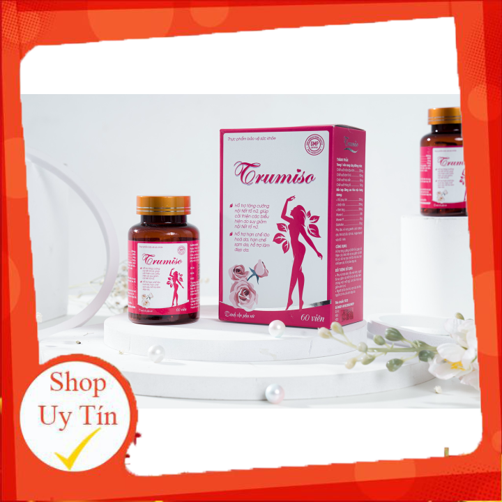 [ Combo 3 hộp ] Viên uống nở ngực TRUMISO - Giảm chảy xệ sau sinh, giúp da dẻ hồng hào, điều hòa kinh nguyệt - Chính hãng- TS001
