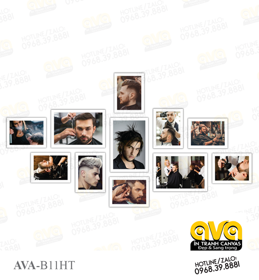 BỘ 11 KHUNG ẢNH TRANG TRÍ SPA, SALON TẠO MẪU TÓC NAM, NAIL, GIÁ RẺ ĐẸP VÀ PHONG CÁCH