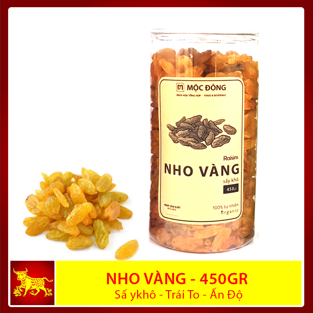 Nho Vàng nhập khẩu quả to đều hộp 450gr
