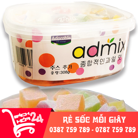 Kẻo dẻo trái cây hàn quốc ADMIX 308g - kẹo dẻo mền admix bode fudge -kẹo dẻo hàn quốc giá rẻ - kẹo dẻo siêu ngon - kẻo trái cây tết - kẹo dẻo quà biếu - quà tặng văn phòng - đồ ăn vặt văn phòng [Bách Hóa 24h]