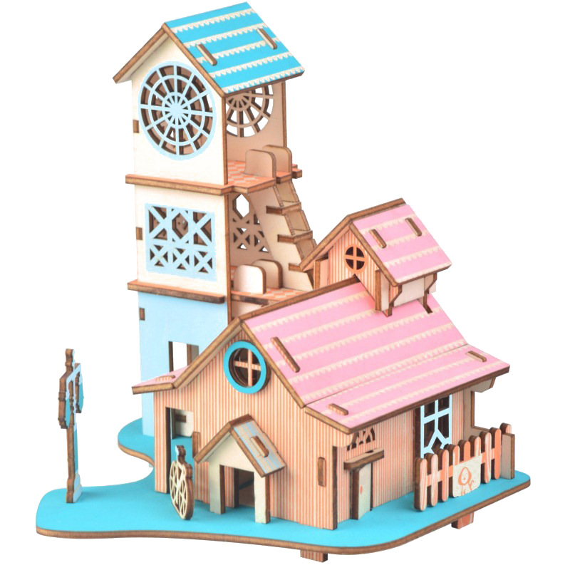 Đồ chơi lắp ráp 3D gỗ mô hình Villa bên hồ - 58 mảnh ghép