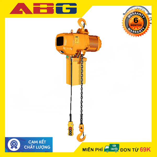 Pa lăng xích điện abg kdh 2 tấn xích đơn, độ dài xích 6 mét, palang xích dùng điện 380v dùng nâng hạ hàng hóa, thiết bị trong nhà xưởng, công nghiệp- - abg shop