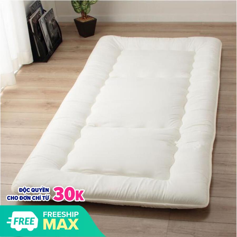 Nệm nhật xuất dư dày 10f chằn gòn trắng siêu chất lượng  1m*2m
