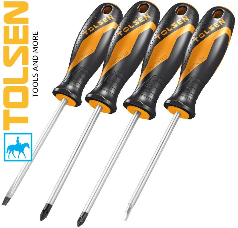 [HCM]Bộ 4 Cây Tua Vít Cách Điện Nam Châm CrV TOLSEN 20180