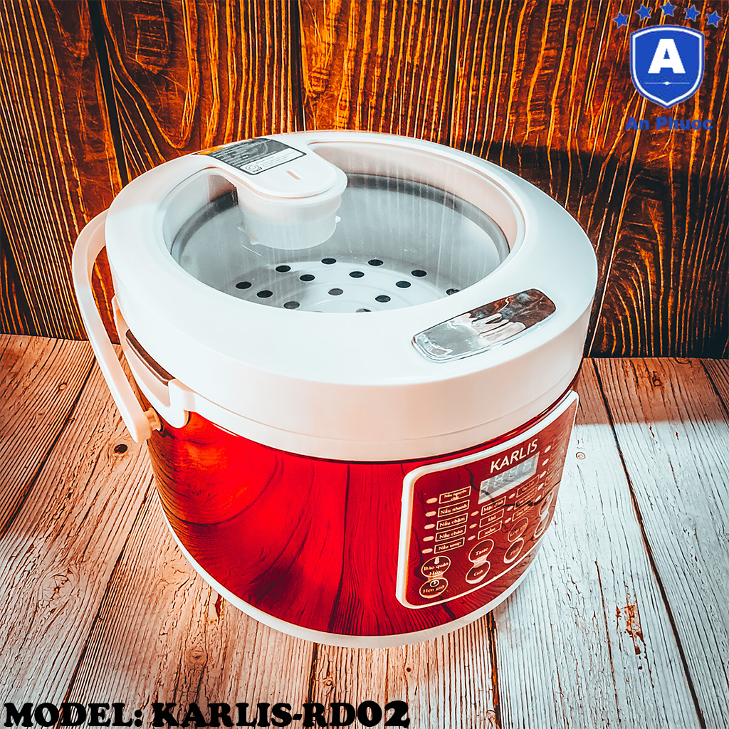 Nồi cơm điện tử đa chức năng karlis rd02 | dung tích 1.8l | công suất 860w | bảo hành chính hãng 12 tháng