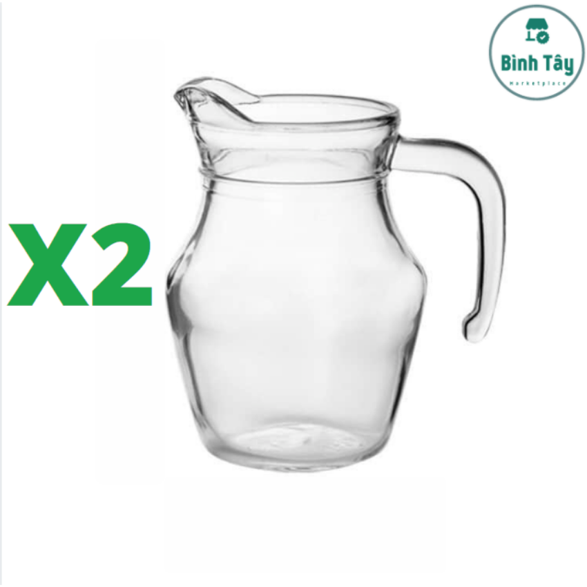 BỘ 2 LY THỦY TINH NƯỚC ÉP CÓ QUAI 500ML BT-L035