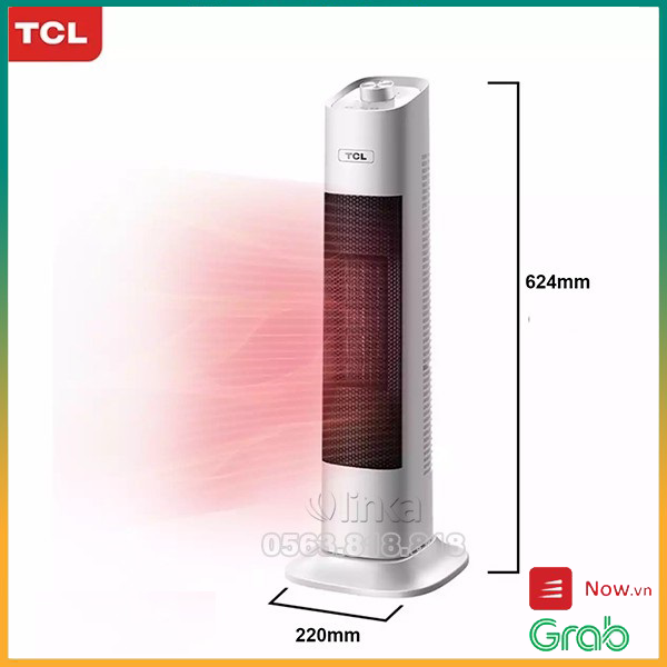 Đèn sưởi gốm TCL chính hãng, Quạt sưởi gốm cao cấp TCL - Làm ấm nhanh, tỏa nhiệt đều, xoay 120 độ