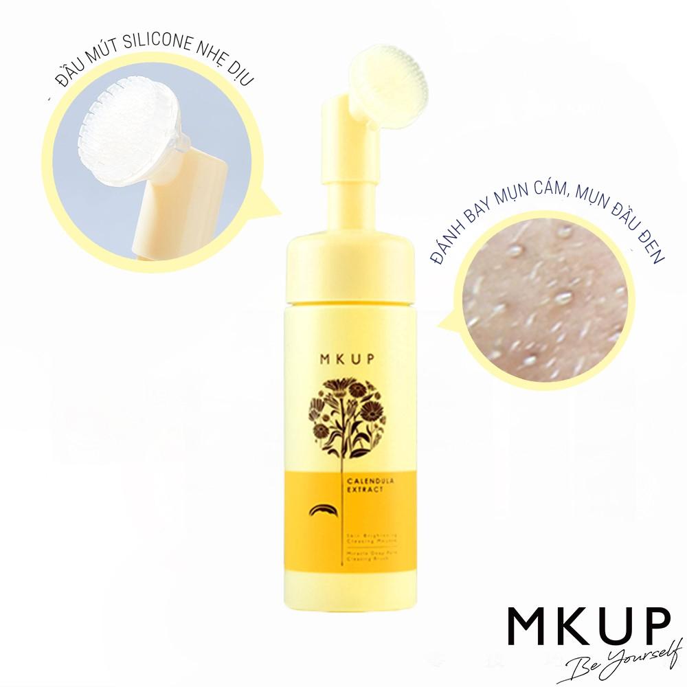 Sữa rửa mặt giảm mụn cám mụn đầu đen MKUP  Calendula Cleansing Mousse