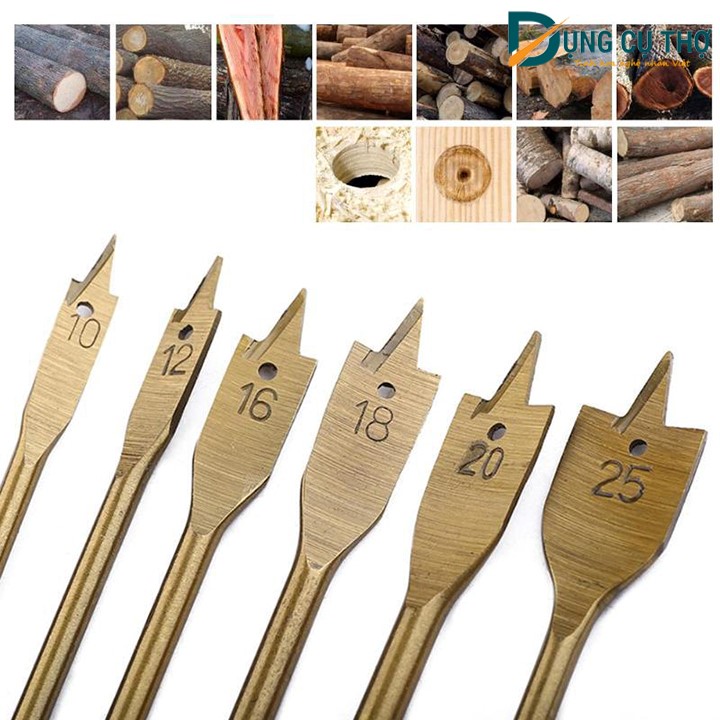Bộ 6 mũi khoan khoét lỗ đuôi cá