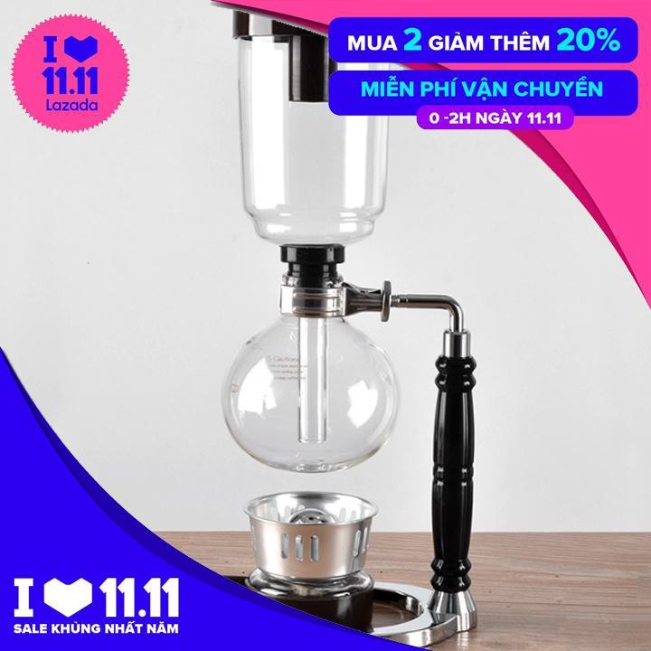 Bình syphon pha cafe kiểu Nhật 3cup/5cup tùy chọn và phụ kiện
