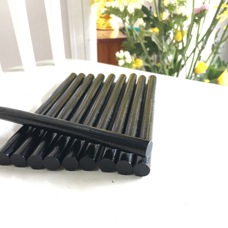 Keo nến nối tóc, keo silicon đen size lớn #11mm  set 10 cây