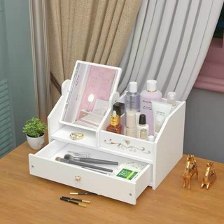❣️kệ mỹ phẩm❣️ mini, kệ để đồ trang điểm có kèm gương vuông