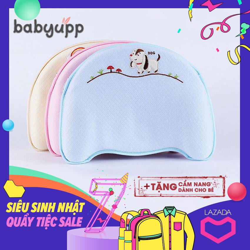 Gối cao su non cho bé chính hãng an toàn. Gối chống bẹp đầu cho bé. Đa năng - Cao cấp - Chống méo đầu nghẹo cổ còm lưng cho trẻ sơ sinh. Gối nằm cho em bé Babyupp