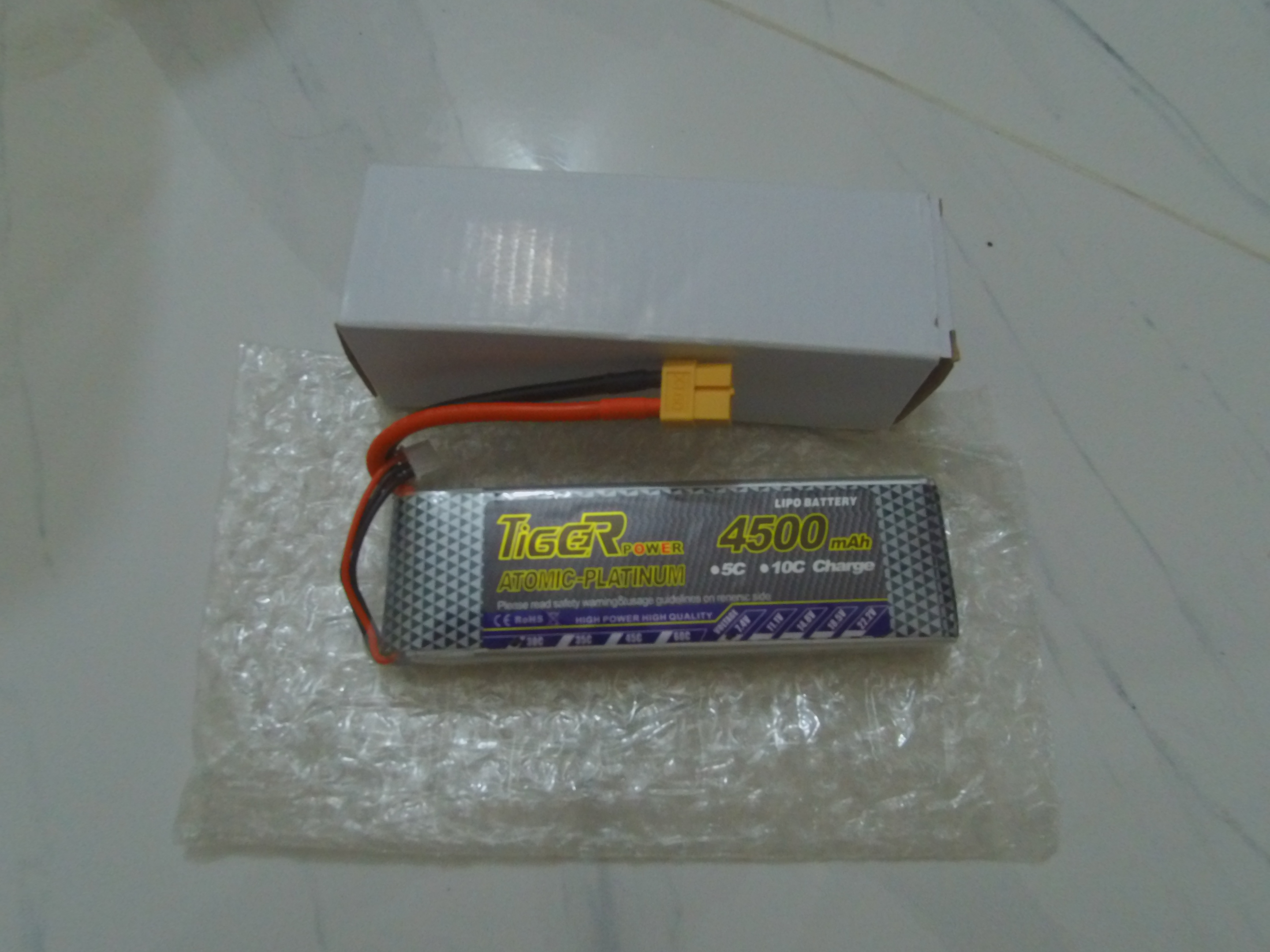 Pin Lipo Tiger 2s (7.4v) 4500mah 30C (13.5cm*4.2cm*1.7cm)