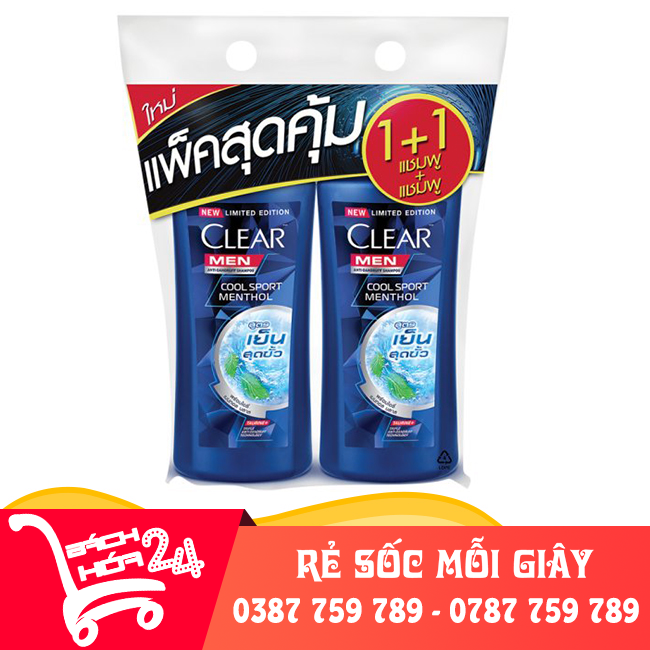 Dầu gội Clear Men 390ml Thái Lan gội sạch gàu và siêu hiệu quả