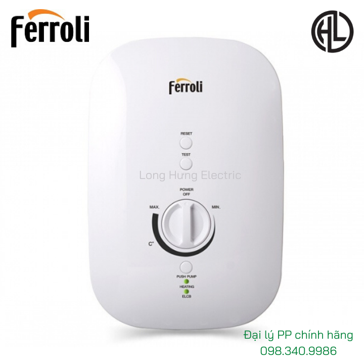 Máy nước nóng trực tiếp ferroli divo ssp 4.5s có bơm tăng áp cao cấp - binh nuoc nong truc tiep divo ssp