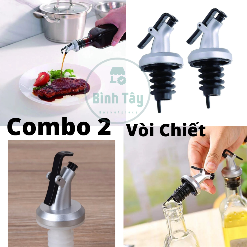[HCM]2 vòi dầu - 2 vòi chiết dầu - 2 vòi rớt thông minh cho chai thuỷ tinh - 2 vòi cho chai nước mắm BT-V007