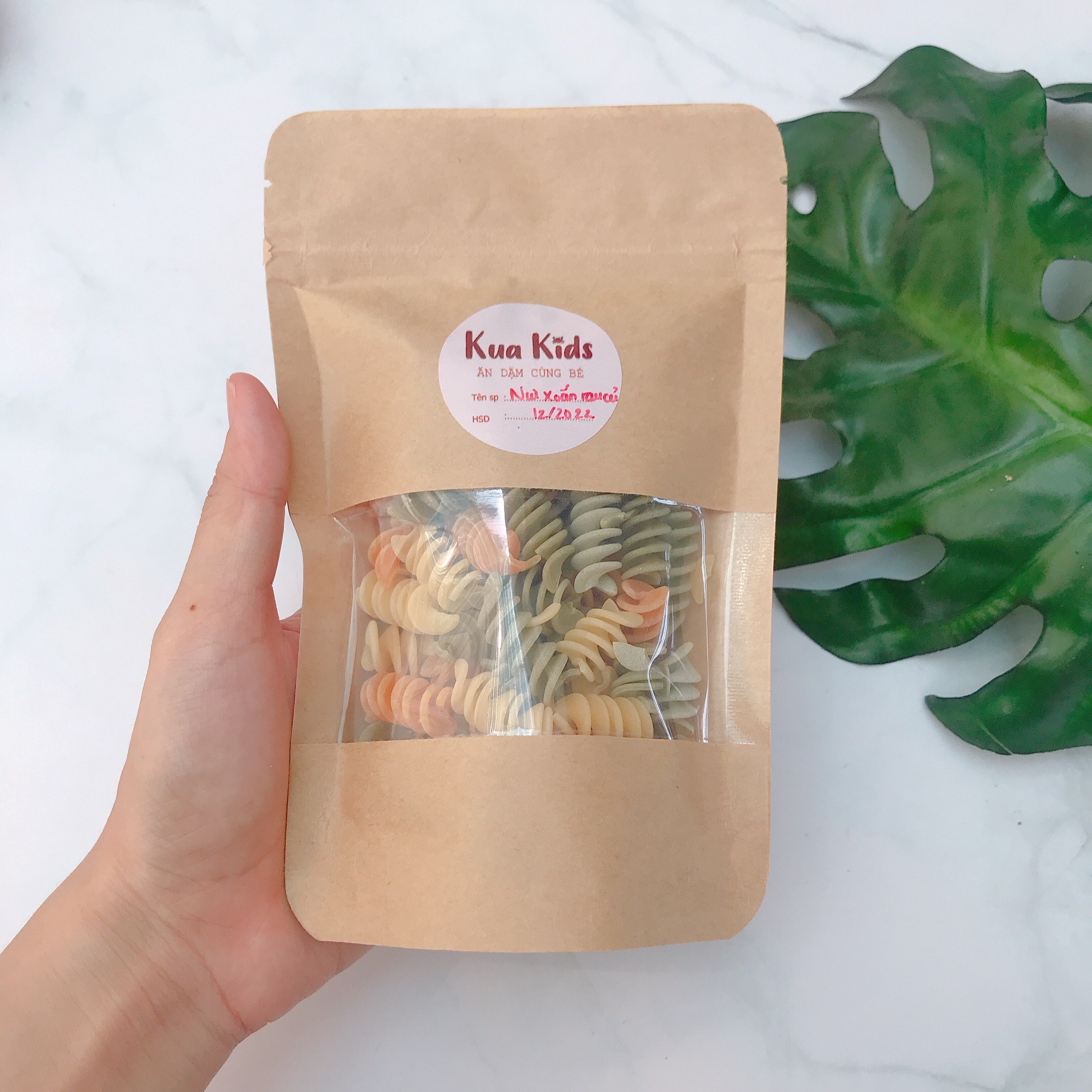 Các loại mì nui-gói tách lẻ 100g - nui xoắn rau củ