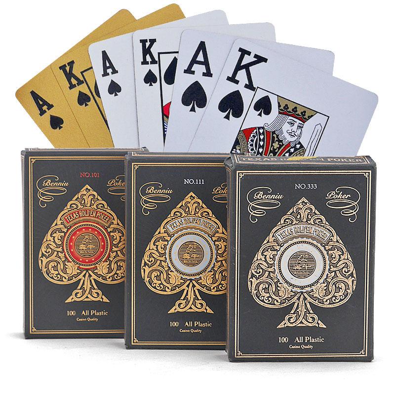 [NEW] Bài Tây Nhựa Poker Cao Cấp Benniu Mạ Vàng 100% Plastic